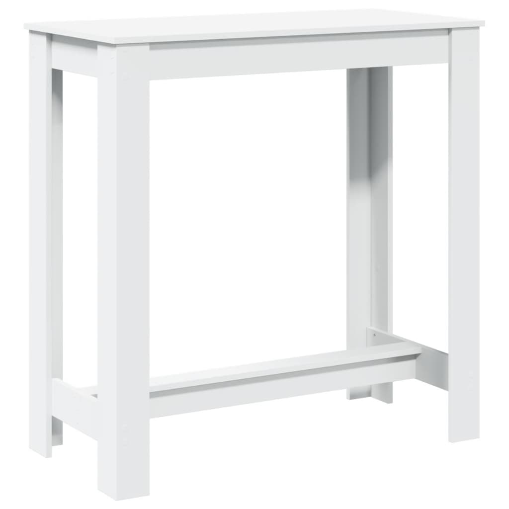 Tavolo da Bar Bianco 102x50x103,5 cm in Legno Multistrato
