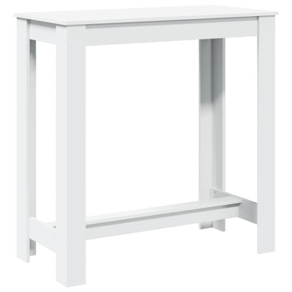 Tavolo da Bar Bianco 102x50x103,5 cm in Legno Multistrato