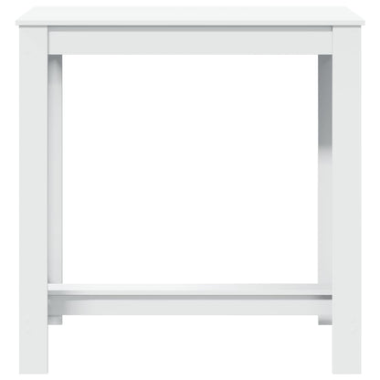 Tavolo da Bar Bianco 102x50x103,5 cm in Legno Multistrato