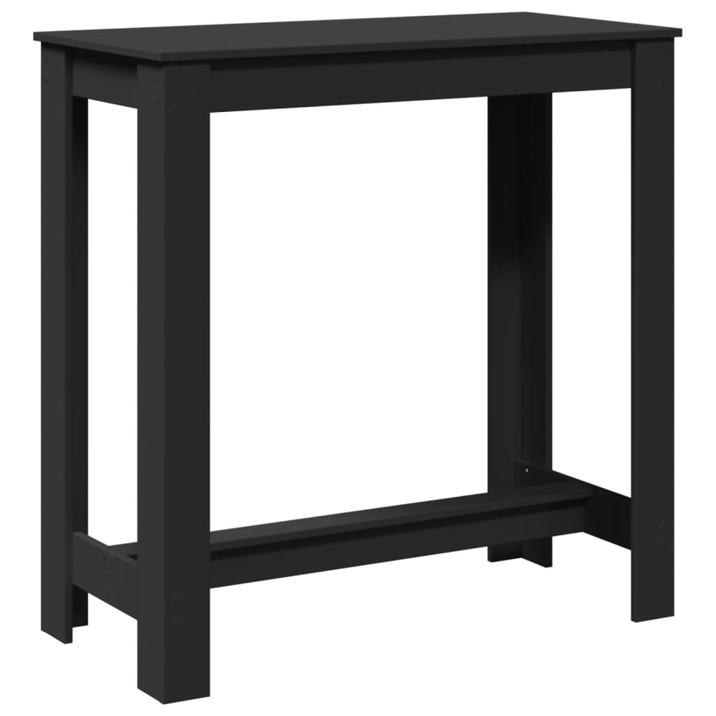 Tavolo da Bar Nero 102x50x103,5 cm in Legno Multistrato
