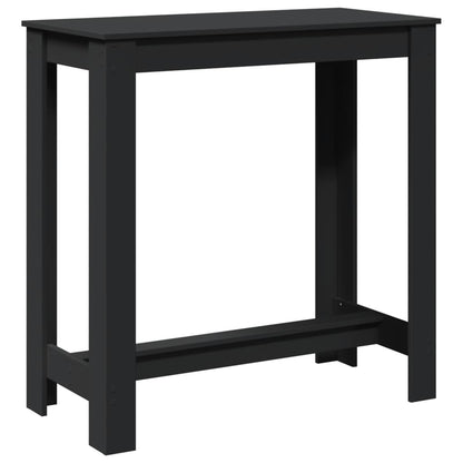 Tavolo da Bar Nero 102x50x103,5 cm in Legno Multistrato