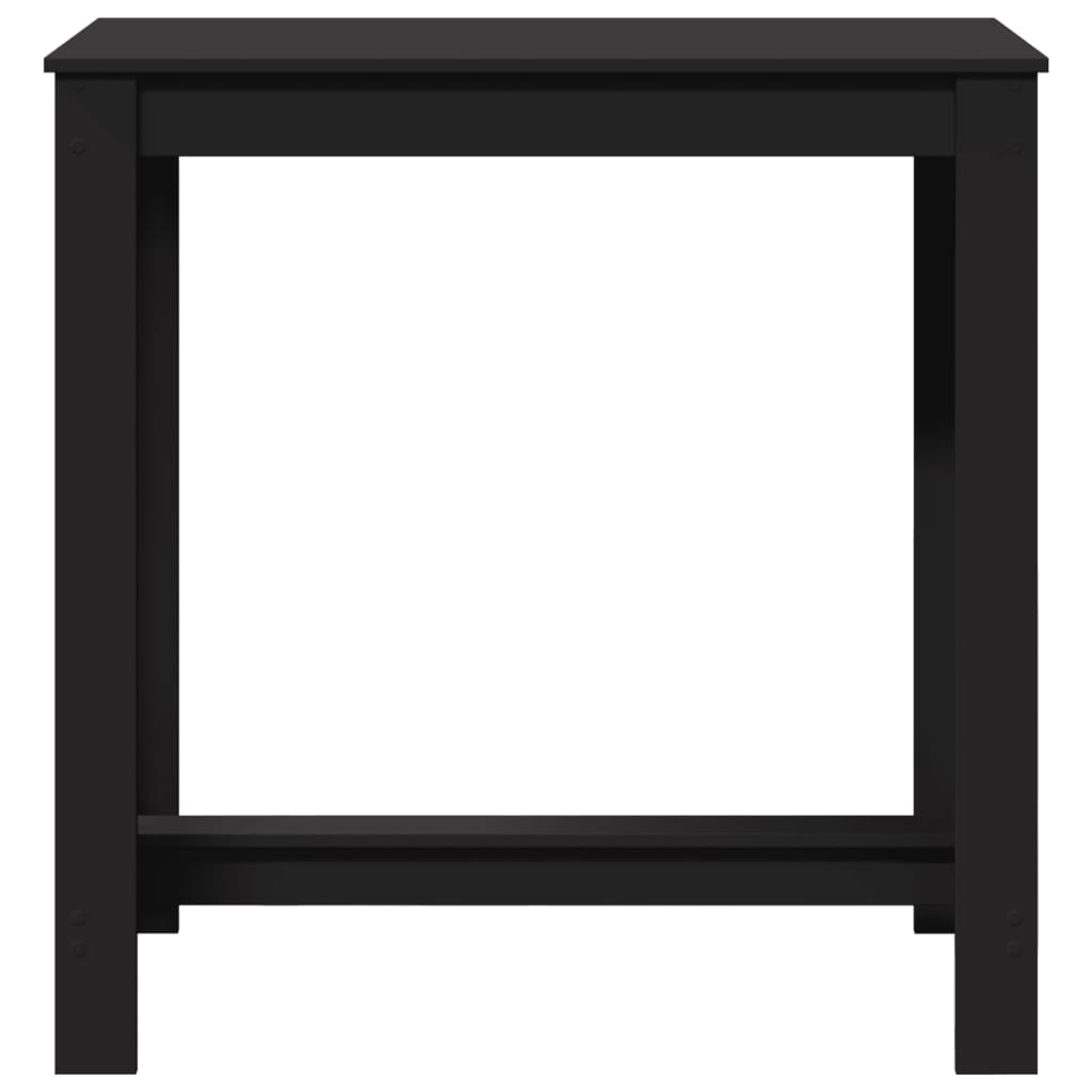 Tavolo da Bar Nero 102x50x103,5 cm in Legno Multistrato