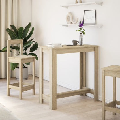 Tavolo da Bar Rovere Sonoma 102x50x103,5cm in Legno Multistrato