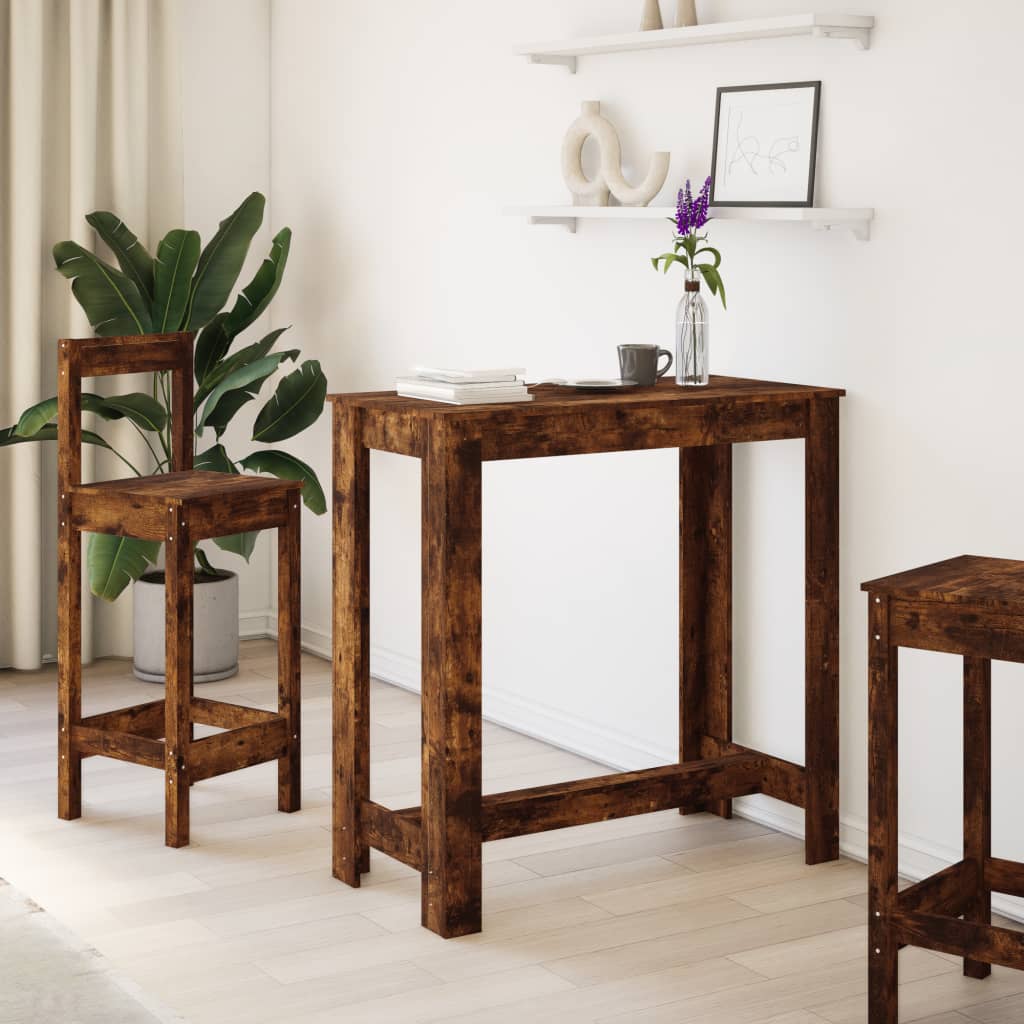 Tavolo Bar Rovere Artigianale 102x50x103,5 cm Legno Multistrato