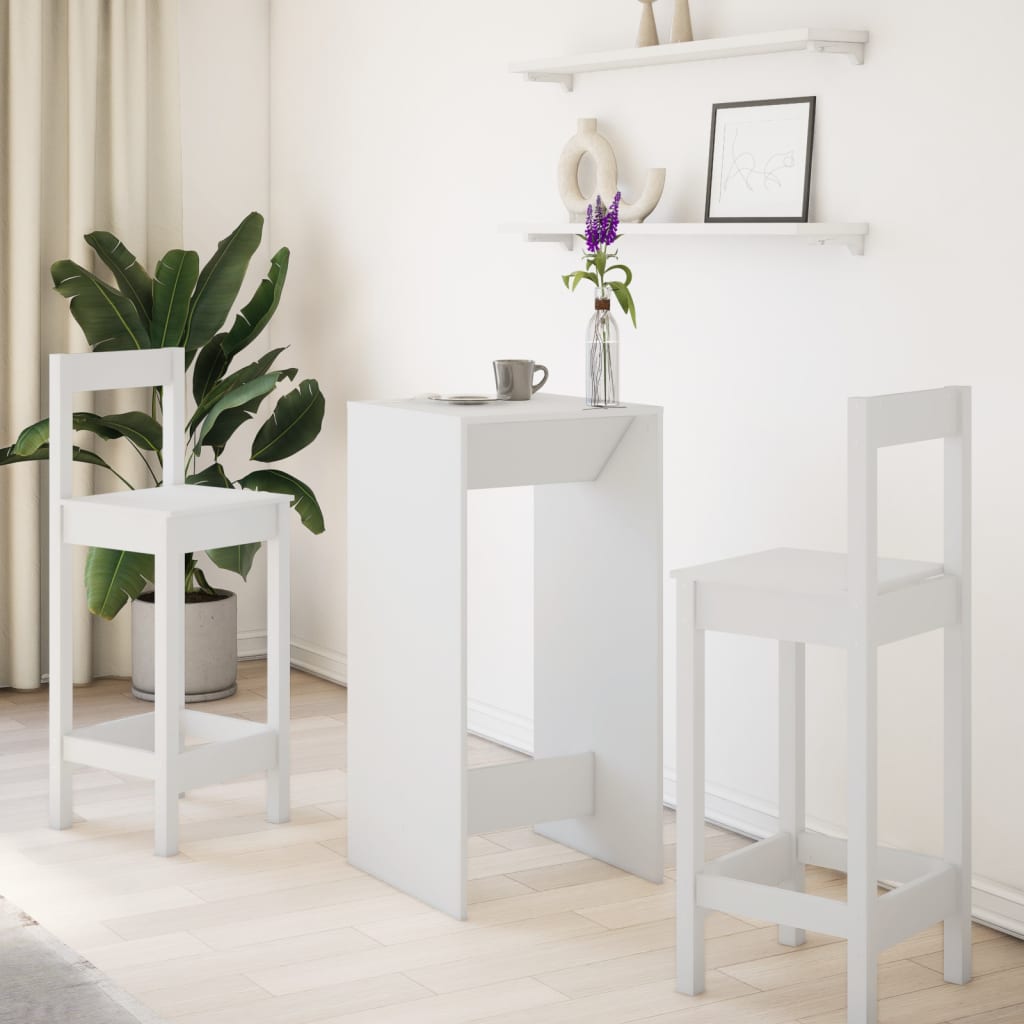 Tavolo da Bar Bianco 51x50x103,5 cm in Truciolato