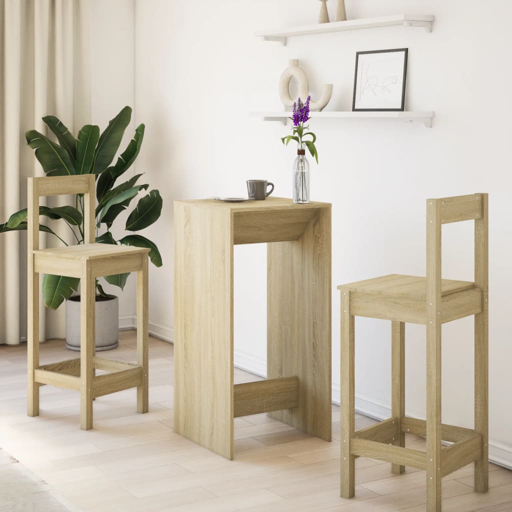 Tavolo da Bar Rovere Sonoma 51x50x103,5 cm in Legno Multistrato