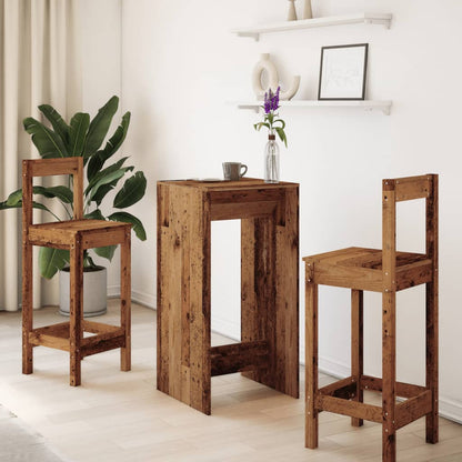 Tavolo da Bar Legno Antico 51x50x103,5 cm in Legno Multistrato