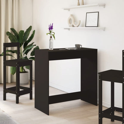 Tavolo da Bar Nero 102x50x103,5 cm in Legno Multistrato