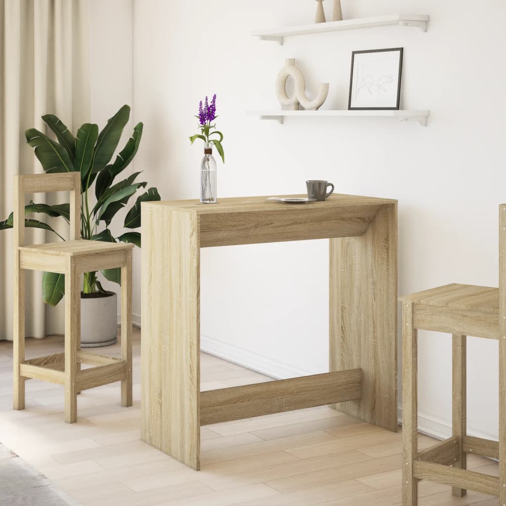 Tavolo da Bar Rovere Sonoma 102x50x103,5cm in Legno Multistrato