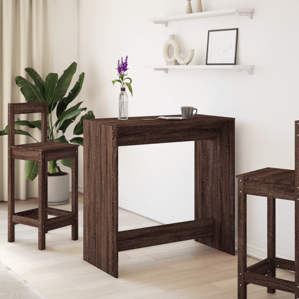Tavolo da Bar Rovere Marrone 102x50x103,5 cm Legno Multistrato