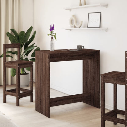 Tavolo da Bar Rovere Marrone 102x50x103,5 cm Legno Multistrato