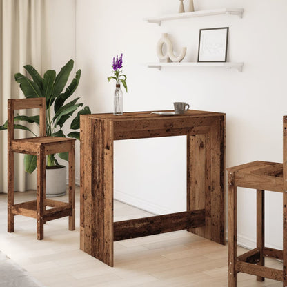 Tavolo da Bar Legno Antico 102x50x103,5 cm in Legno Multistrato