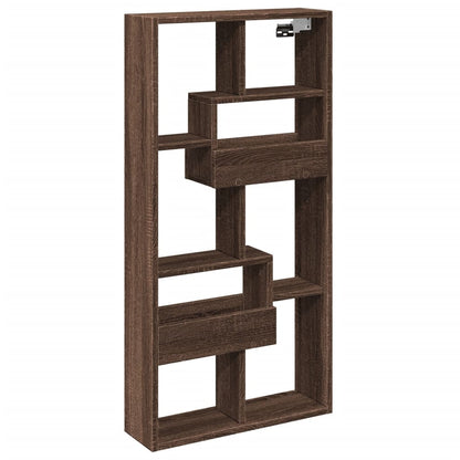 Mobile a Parete Rovere Marrone 50x15x100 cm in Truciolato