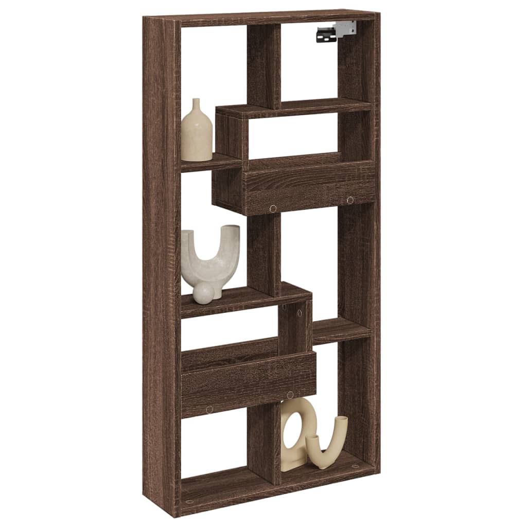 Mobile a Parete Rovere Marrone 50x15x100 cm in Truciolato
