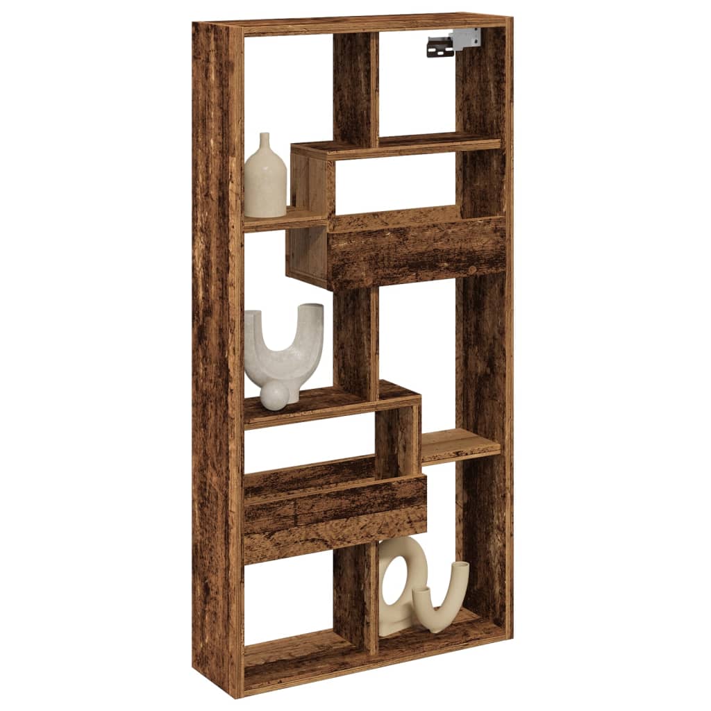 Mobile a Parete Legno Antico 50x15x100 cm in Truciolato