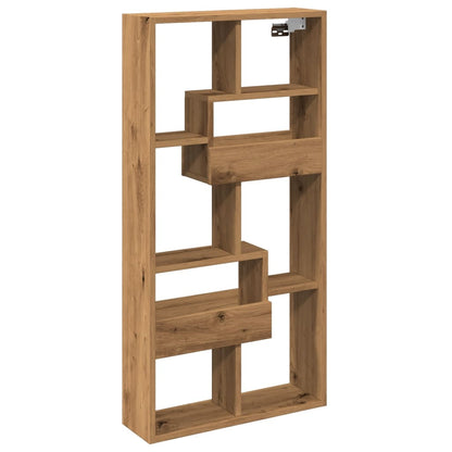 Mobile a Parete Rovere Artigianale 50x15x100 cm in Truciolato