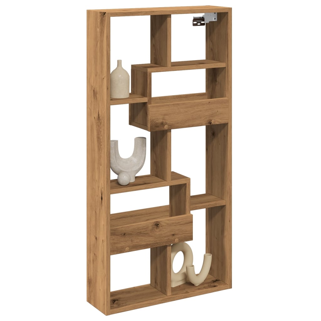 Mobile a Parete Rovere Artigianale 50x15x100 cm in Truciolato