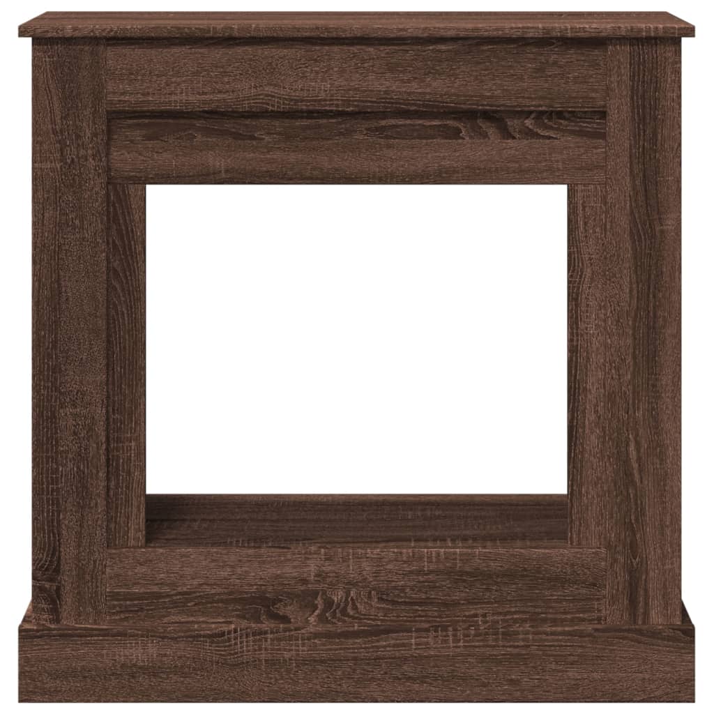 Cornice per Camino Rovere Marrone 90x30x90 cm in Truciolato