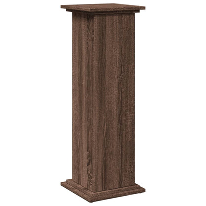 Espositore con Portaoggetti Rovere Marrone 31x30x90 Truciolato