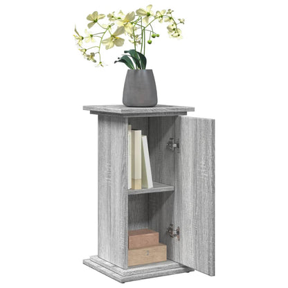 Espositore con Portaoggetti Grigio Sonoma 31x30x60cm Truciolato