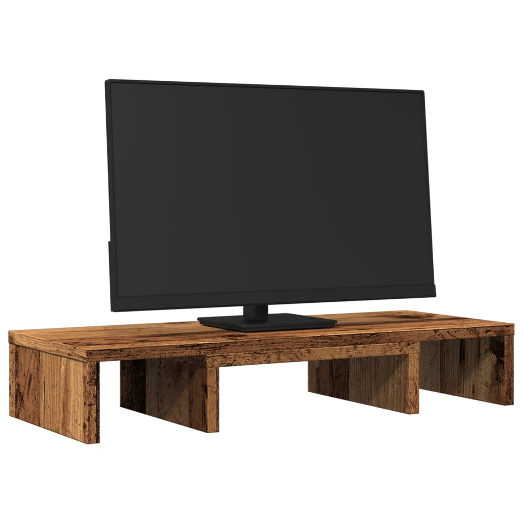 Supporto Monitor Regolabile Legno 60x24x10,5cm Truciolato
