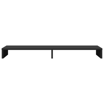 Supporto per Monitor Nero 100x27x10cm in Legno Massello di Pino