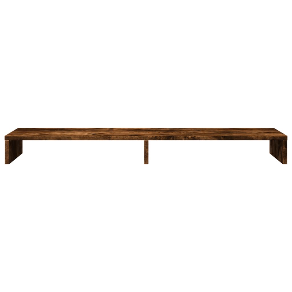 Supporto per Monitor Rovere Fumo 100x27x10 cm in Truciolato