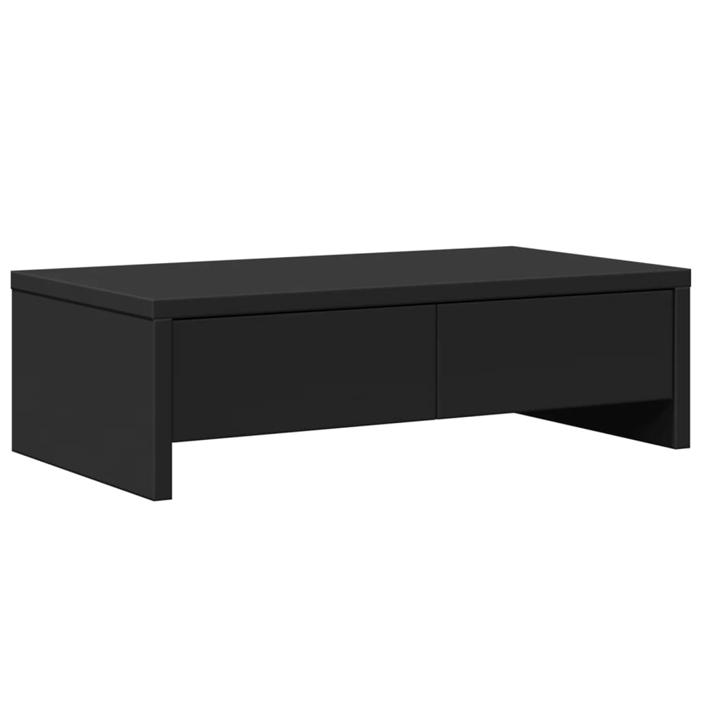 Supporto Monitor con Cassetti Nero 50x27x15 cm in Truciolato