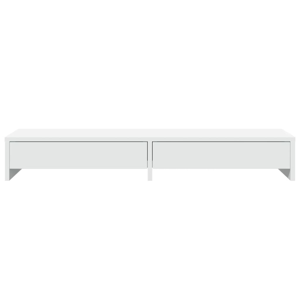 Supporto Monitor con Cassetti Bianco 100x27x15 cm in Truciolato