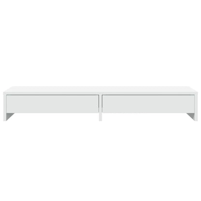 Supporto Monitor con Cassetti Bianco 100x27x15 cm in Truciolato