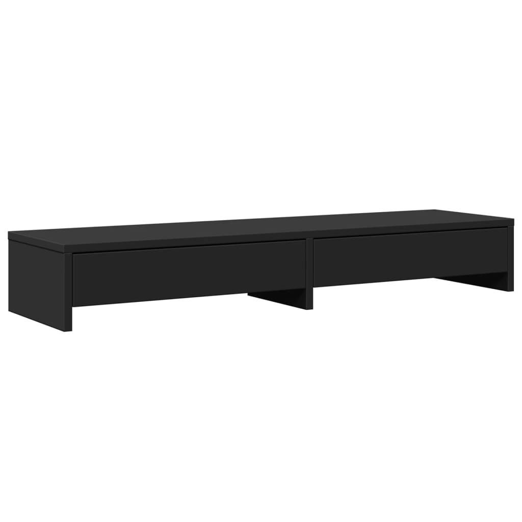 Supporto Monitor con Cassetti Nero 100x27x15 cm in Truciolato