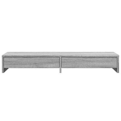 Supporto Monitor con Cassetti Grigio 100x27x15 cm in Truciolato