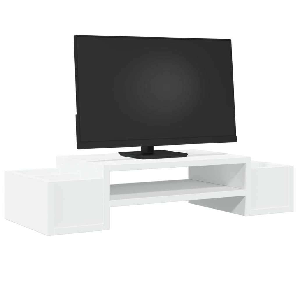 Supporto Monitor con Contenitore Bianco 50x27x15 cm Truciolato