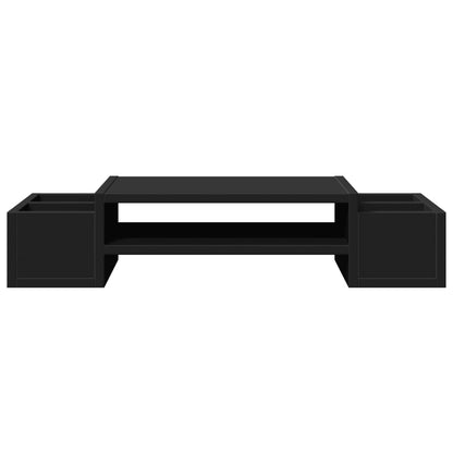 Supporto Monitor con Contenitore Nero 70x27x15 cm Truciolato