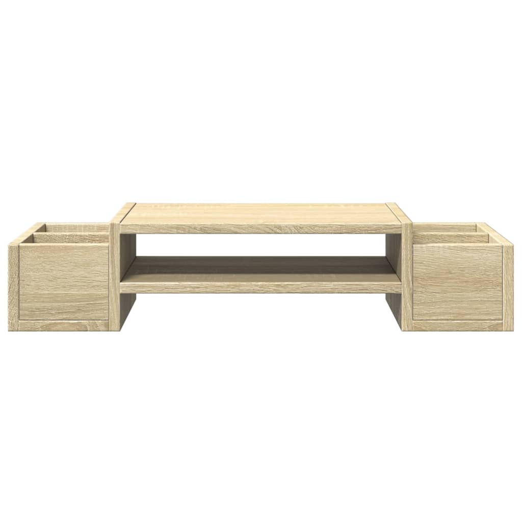 Supporto Monitor con Contenitore Rovere 70x27x15 cm Truciolato