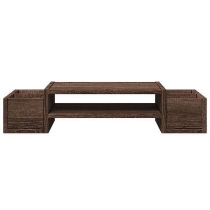 Supporto Monitor con Contenitore Marrone 70x27x15 cm Truciolato
