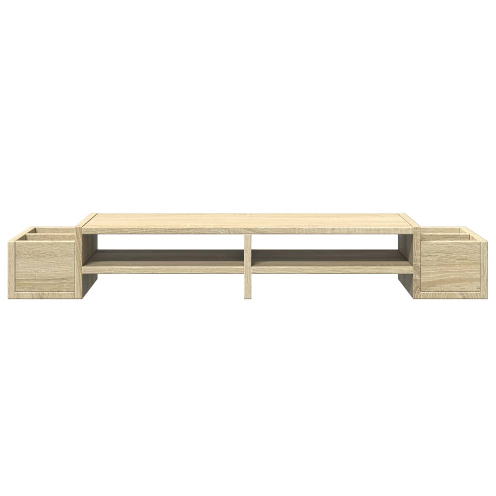 Supporto Monitor con Cassetti Rovere 100x27x15 cm in Truciolato