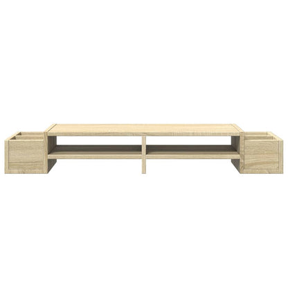 Supporto Monitor con Cassetti Rovere 100x27x15 cm in Truciolato