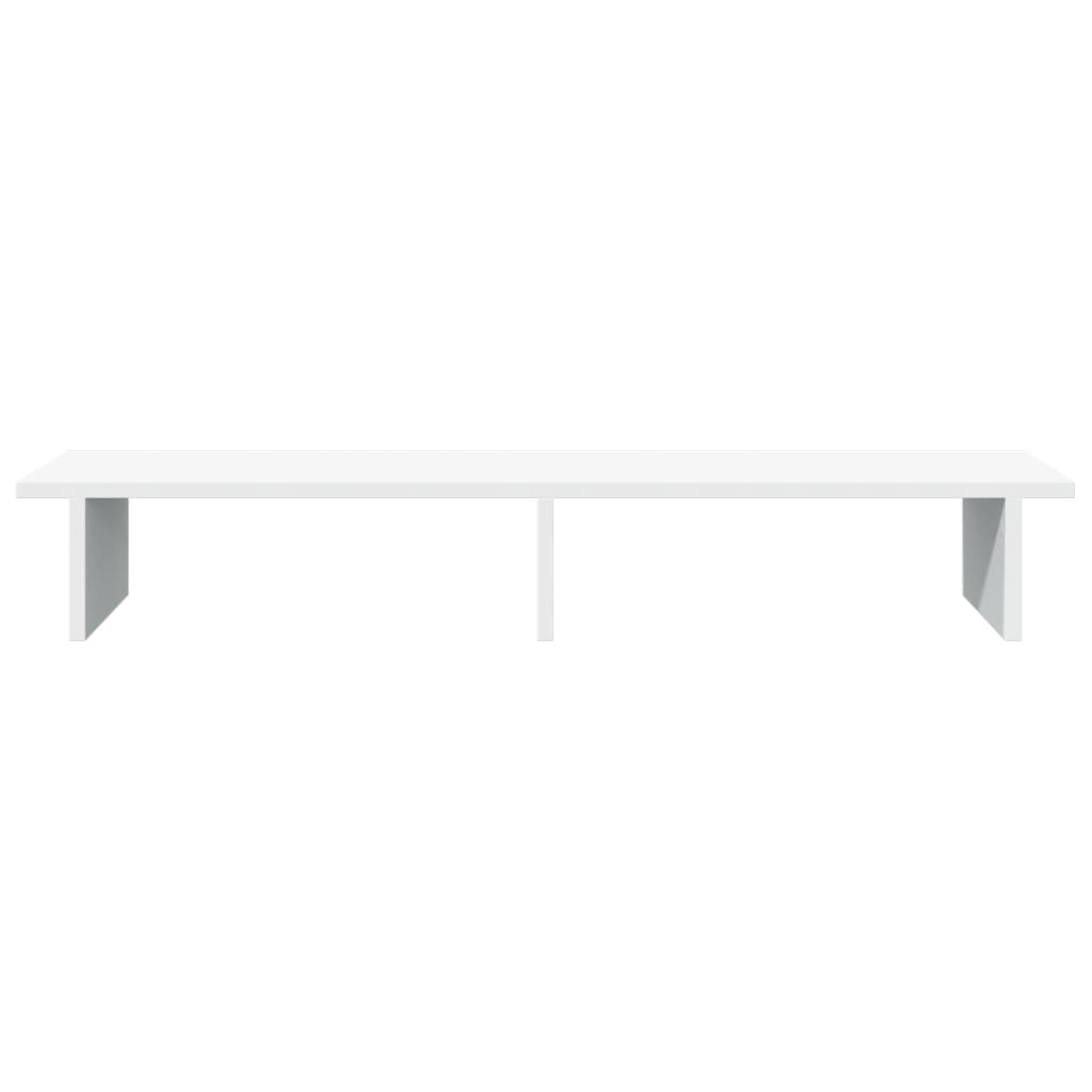 Supporto per Monitor Bianco 100x27x15 cm Legno Massello di Pino