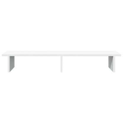 Supporto per Monitor Bianco 100x27x15 cm Legno Massello di Pino