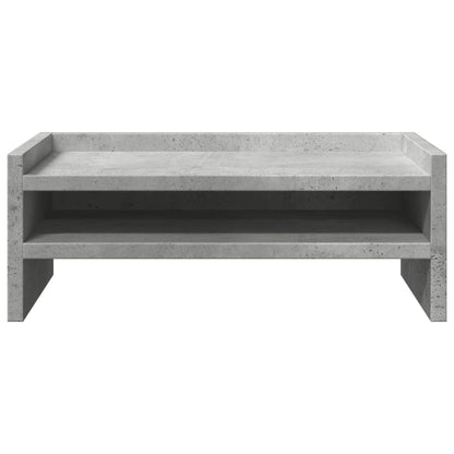 Supporto Monitor Grigio Cemento 42x24x16 cm Legno Multistrato