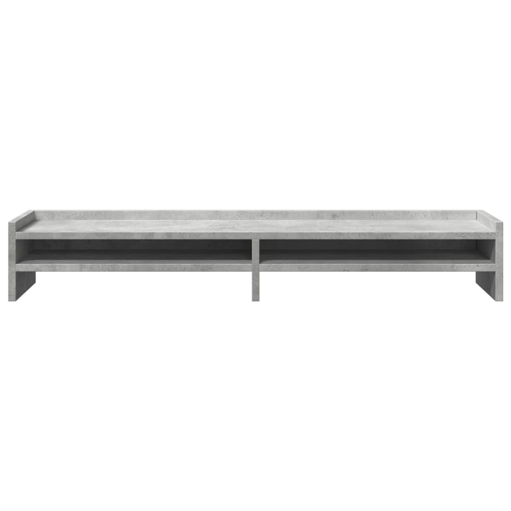 Supporto Monitor Grigio Cemento 100x24x16 cm Legno Multistrato