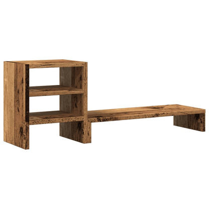 Supporto Monitor con Organizzatore Legno Antico in Truciolato