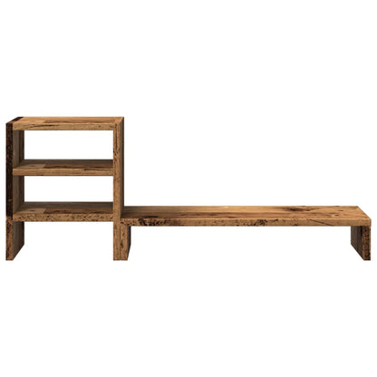 Supporto Monitor con Organizzatore Legno Antico in Truciolato