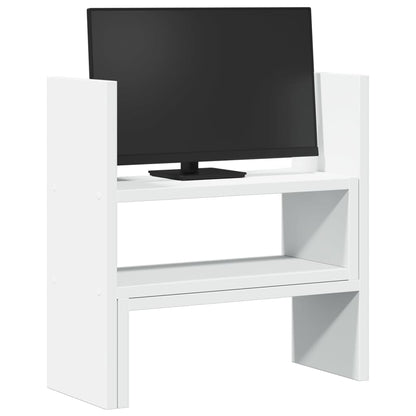 Organizer Scrivania Regolabile Bianco 40x17x41 cm in Truciolato