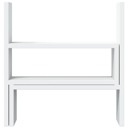 Organizer Scrivania Regolabile Bianco 40x17x41 cm in Truciolato