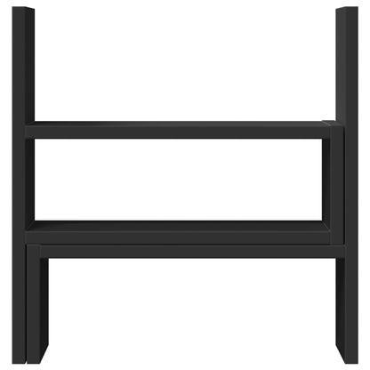 Organizer Scrivania Regolabile Nero 40x17x41 cm in Truciolato