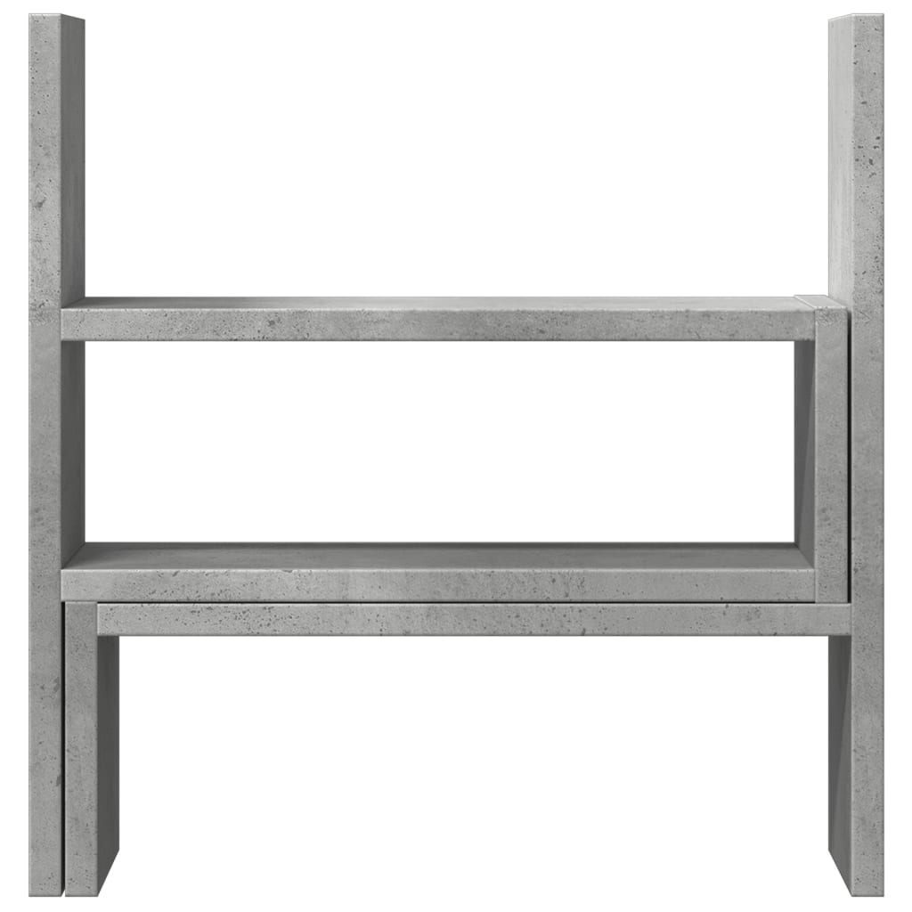 Organizer Scrivania Grigio Cemento 40x17x41 cm in Truciolato