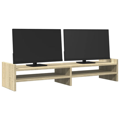 Supporto Monitor Rovere Sonoma 100x27x20 cm Legno Multistrato