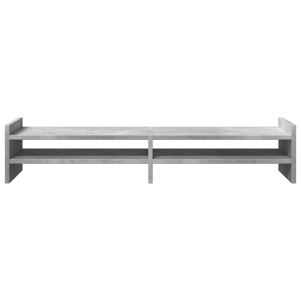 Supporto Monitor Grigio Cemento 100x27x20 cm Legno Multistrato